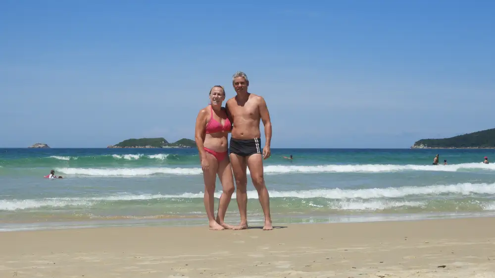 Patricia y Ricardo en Ingleses, Florianópolis, Brasil
